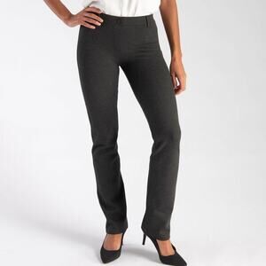 Beta Brand Dress Pant Yoga Pants Straight Leg Grey Small